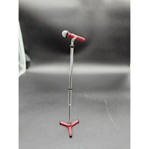 2 Piece Set‎ Dollhouse Miniature Microphone Stand & Microphone